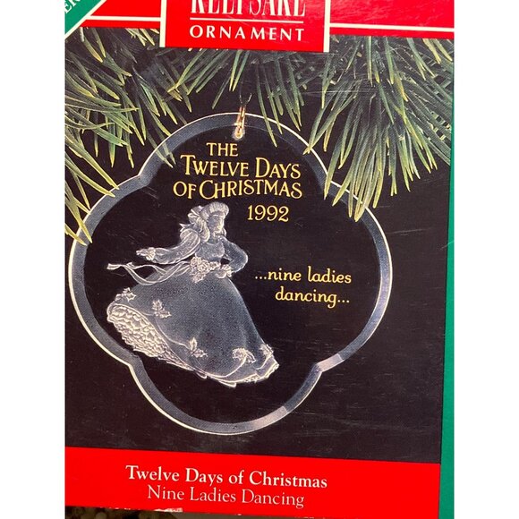Hallmark Keepsake Ornament 1992 Twelve Days Of Christmas Nine Ladies Dancing - Picture 2 of 10